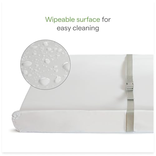 Munchkin Secure Grip Baby Diaper Changing Pad for Dresser, Waterproof and Wipeable, Contoured, Standard Size (14.75" x 31"), White - Image 5