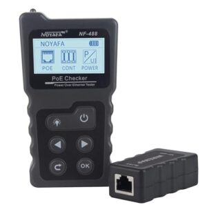 NOYAFA NF-488 POE Cable Tester for Power Over Ethernet, Network Cable Continuity Checking, Switch Loop-Back POE Detector
