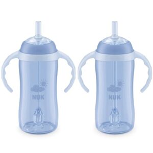 NUK Learner Straw Cup 10oz – Toddler Cup with Soft Straw for Easy Drinking Suitable for Ages 8 Months and Up