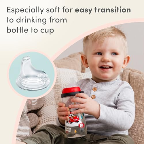 NUK Replacement Silicone Spout for Select NUK Cups, Spill-Proof, Soft Spout, Dishwasher-Safe, BPA-Free, Clear, Pack of 5 - Image 7