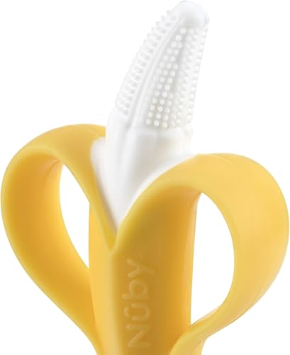 Nuby Nananubs Banana Massaging Teether – Baby Teething Toys 3 Months and Up, Silicone Teether for Sore Gums, Infant Toy, Baby Essentials, Brush, Travel Accessory, Gift for Babies - Image 7
