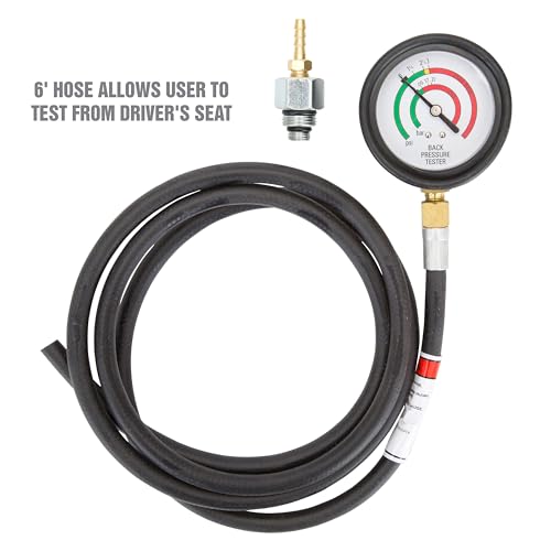 OEMTOOLS 37263 Exhaust Back Pressure Tester/Gauge Kit, Exhaust Gauge Diagnoses Catalytic Converter Issues, Oxygen Sensor Adapter, psi/Bar Readings - Image 5