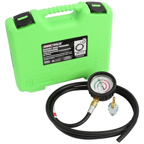 OEMTOOLS 37263 Exhaust Back Pressure Tester/Gauge Kit, Exhaust Gauge Diagnoses Catalytic Converter Issues, Oxygen Sensor Adapter, psi/Bar Readings