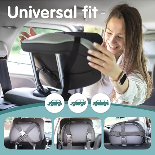 Onco Baby Car Mirror Rear Facing - Double Award-Winning Convex Car Mirror for Baby, 100% Shatterproof & Shakeproof with 360° Rotation, Newborn Essentials (9.6 x 6.9 in) - Image 7