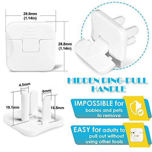Outlet Covers Babepai 38-Pack White Child Proof Electrical Protector Safety Improved Baby Safety Plug Covers - Image 3