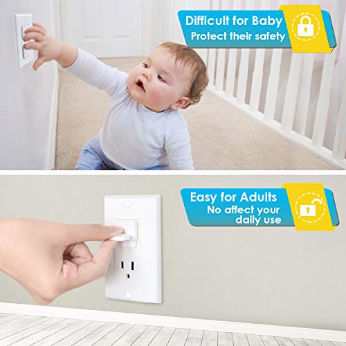 Outlet Covers Babepai 38-Pack White Child Proof Electrical Protector Safety Improved Baby Safety Plug Covers - Image 4