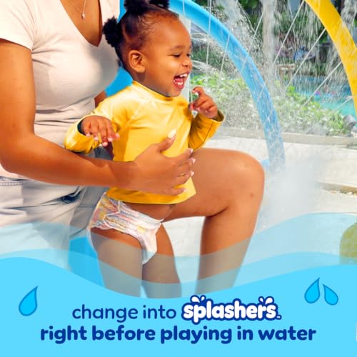 Pampers Swim Diapers - Splashers - Size 4, 18 Count, Gap-Free Disposable Baby Swimming Pants - Image 6