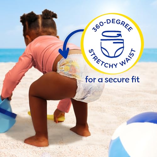 Pampers Swim Diapers - Splashers - Size 4, 18 Count, Gap-Free Disposable Baby Swimming Pants - Image 7