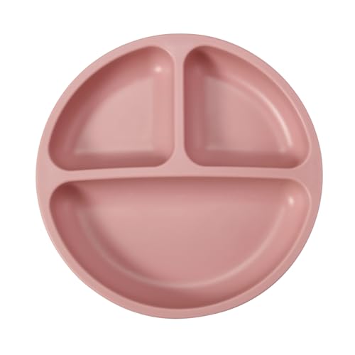 PandaEar 3 Pack Toddler Plates, Silicone Divided Suction Plate for Babies, BPA-Free 100% Food-Grade Silicone Unbreakable Baby Plate (Pink/Linen/Light Pink) - Image 7