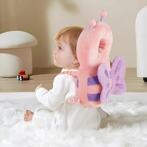 PandaEar Baby Head Protection Backpack, Toddler Walking Head Protector, Adjustable Head Protector Pad Safety Cushion (Pink) - Image 3