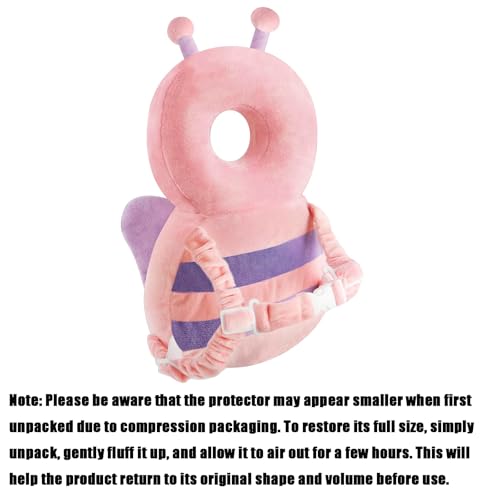 PandaEar Baby Head Protection Backpack, Toddler Walking Head Protector, Adjustable Head Protector Pad Safety Cushion (Pink) - Image 6