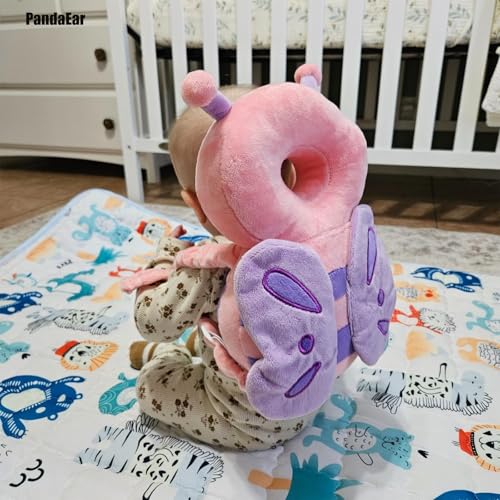 PandaEar Baby Head Protection Backpack, Toddler Walking Head Protector, Adjustable Head Protector Pad Safety Cushion (Pink) - Image 7