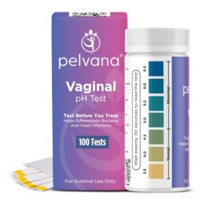 Pelvana Vaginal pH Test Strips for Women – 100 Strips, at-Home BV and Yeast Infection Test Kit, Vaginal pH Tester to Differentiate Between Conditions