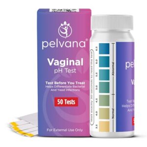 Pelvana Vaginal pH Test Strips for Women – 50 Strips, at-Home BV and Yeast Infection Test Kit, Vaginal pH Tester to Differentiate Between Conditions