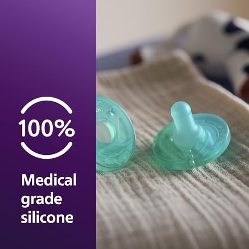 Philips Avent Soothie Baby Pacifiers - 100% Silicone Pacifiers for Babies 3-18 Months, One-Piece Design, BPA-Free, Extra Durable, Green, 4 Pack, Model SCF192/45 - Image 5