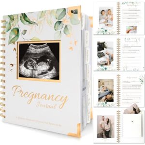 Pregnancy Journal for First Time Moms Gifts – 90 Pages Hardcover Pregnancy Memory Book, Beautiful & Cute Baby Book Keepsake, Ultrasound Baby Scrapbook, Mom To Be Gift (Alpine)