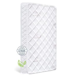 Premium Crib & Toddler Mattress,100% Knitted Fabric, Premium Fleece Surface-Hypoallergenic, 5″ Thick Firm Soft Crib Mattress, Non-Toxic – Fits Standard Cribs & Toddler Beds