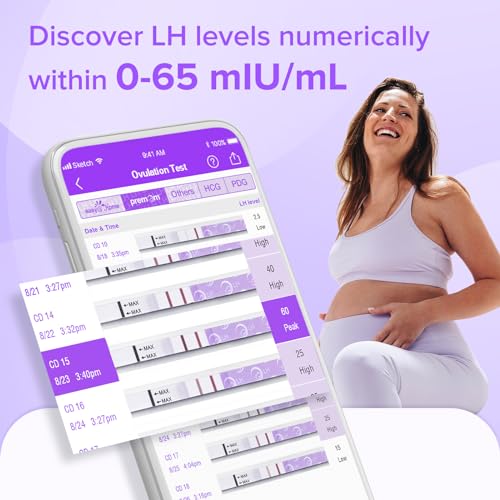 Premom Quantitative Ovulation Test Strips, Ovulation Predictor Kit with Smart Digital Ovulation Reader APP, Numerical Ovulation Tests, 20 LH Test - Image 5