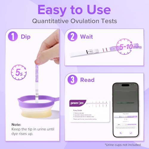 Premom Quantitative Ovulation Test Strips, Ovulation Predictor Kit with Smart Digital Ovulation Reader APP, Numerical Ovulation Tests, 20 LH Test - Image 7
