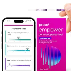 Proov – Empower Hormone Tracker – at Home FSH, LH, Estrogen & Progesterone Test Strips – Understand Your Hormone Balance – Perimenopause & Menopause Stage Indicator – Women 30-40+ – 1 Cycle Test Kit