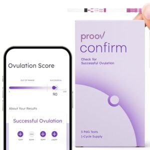 Proov PdG Test Strips for Women – 5 Progesterone Test Strips – Confirm Successful Ovulation at Home – 1 Cycle Pack – Fertility Tracker – Compatible with Fertility, Pregnancy & Ovulation Tests