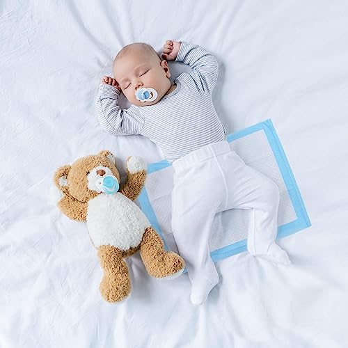 Rocinha 100 Pack Disposable Changing Pads Baby Disposable Underpads Waterproof Diaper Changing Pad Breathable Underpads Bed Table Protector Mat (17 x 13 Inches) - Image 3