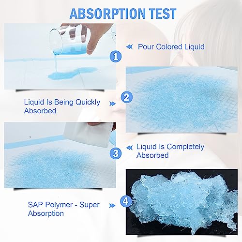 Rocinha 100 Pack Disposable Changing Pads Baby Disposable Underpads Waterproof Diaper Changing Pad Breathable Underpads Bed Table Protector Mat (17 x 13 Inches) - Image 6