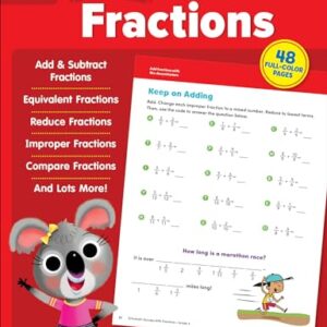 Scholastic Success with Fractions Grade 4 Workbook Paperback – February 1, 2022