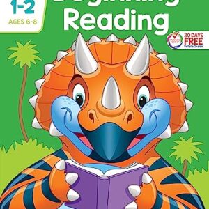 School Zone Beginning Reading Workbook: 64 Pages, 1st Grade, 2nd Grade, Beginning & Ending Sounds, Vowels, Sequencing, Ages 6 to 8 (I Know It! Book Series) Paperback – June 27, 2019