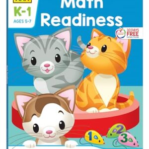 School Zone Math Readiness Workbook: 64 Pages, Kindergarten, 1st Grade, Telling Time, Counting Money, Addition, Subtraction, Ages 5 to 7 (I Know It! Book Series) Paperback – July 12, 2019