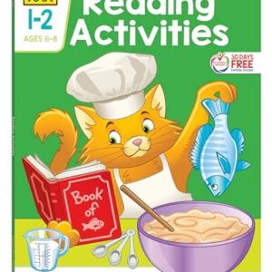 School Zone Reading Activities 1-2 Workbook: 64 Pages, 1st Grade, 2nd Grade, Comprehension, Comparing, Contrasting, Evaluating, Ages 6 to 8 (I Know It! Book Series) Paperback – March 21, 2019