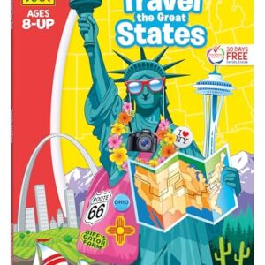 School Zone Travel the Great States Workbook: 64 Pages, 3rd Grade, Geography, Map-Reading, United States, Ages 8+ (Activity Zone Book Series) Paperback – June 1, 1999