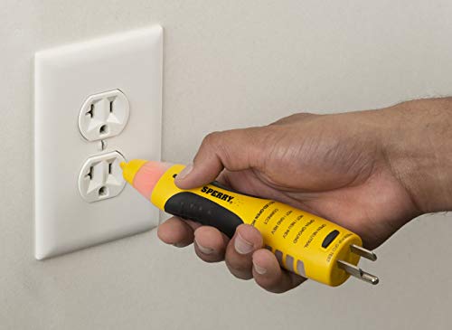 Sperry Instruments VD7504GFI DualCheck 2-in-1 Non-Contact Voltage Detector + GFCI Outlet Circuit Analyzer, 360° Visual & Audible Indicators, 50-1000V AC, 250 lb. Crush Rating - Image 3