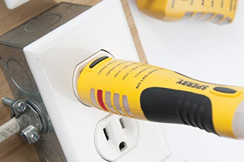 Sperry Instruments VD7504GFI DualCheck 2-in-1 Non-Contact Voltage Detector + GFCI Outlet Circuit Analyzer, 360° Visual & Audible Indicators, 50-1000V AC, 250 lb. Crush Rating - Image 7