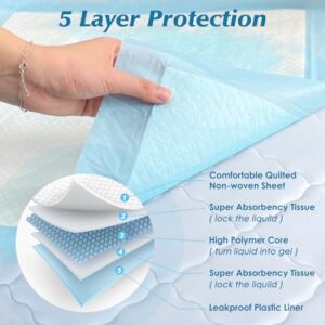 Super Absorbency Disposable Leakproof Underpads with Quick Drying for Baby, Adults, Puppy, Dog Bed Pee Pads, Extra Large, XXL Incontinence Pads, 30” x 36”, 50 Count