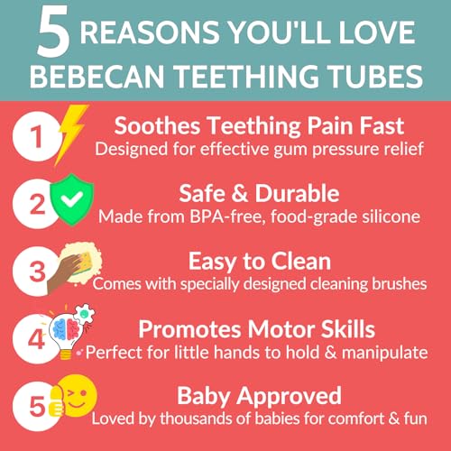 Teething Sticks for Babies 36+ Months – Super Soft Silicone Teething Aids, Infant Oral Soothing Relief Back Molars, Multicolor 6-Pack - Image 3