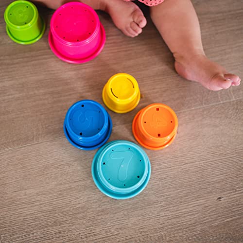 The First Years Stack & Count Stacking Cups - Colorful Baby Stacking Water Toys Set - Stackable Cups for Learning - Baby Bath Toys - Toddler Water Table Toys - 8 Count - Image 5