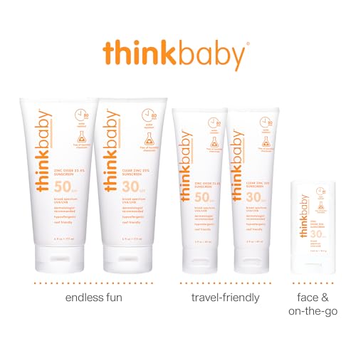 Thinkbaby SPF 50+ Baby Sunscreen, 3 Oz. – Safe, Natural Mineral Sun Cream for Babies - Water Resistant, Broad Spectrum UVA/UVB Sun Protection – Vegan Sunscreen for Kids - Image 7