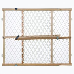 Toddleroo by North States – Diamond Mesh Wooden Baby Gate: Pressure Mounted Baby Gate for Doorways – Adjustable 26.5 to 42 Inches Wide – 23 Inches Tall