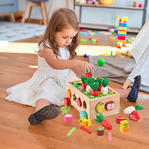 Toddlers Montessori Wooden Educational Toys for Baby Boys Girls Age 1 2 3 Year Old, Shape Sorting Toys 1st One First Birthday Girl Gifts for Kids 1-3, Wood Preschool Learning Fine Motor Skills Game - Image 3