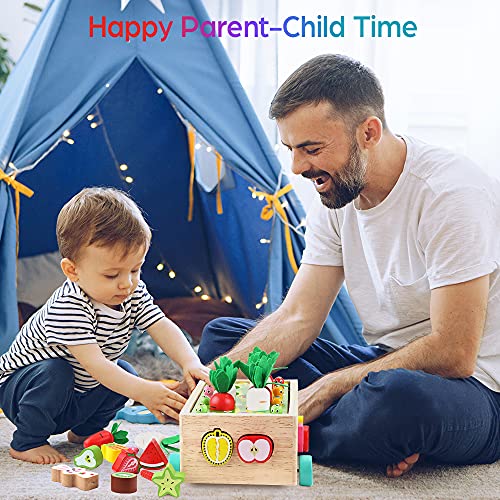 Toddlers Montessori Wooden Educational Toys for Baby Boys Girls Age 1 2 3 Year Old, Shape Sorting Toys 1st One First Birthday Girl Gifts for Kids 1-3, Wood Preschool Learning Fine Motor Skills Game - Image 7