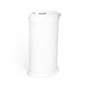 Ubbi Steel Diaper Pail, Odor Locking, No Special Bag Required, Award-Winning, Registry Must-Have, White