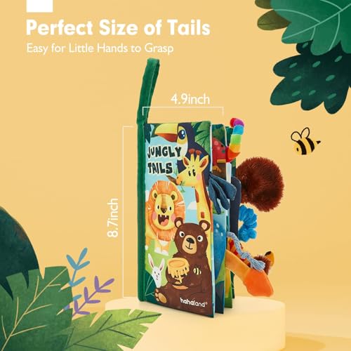 hahaland Baby Books 0-6 Months,Infant Tummy Time Toy Sensory Toys 6 to 12 Months Touch Feel Book Travel Toy Gifts for Boy Girl 0-3 Month Baby Shower Birthday Easter Basket Stuffers (Single) - Image 3