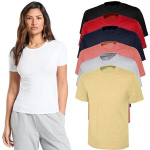 Womens Oversized Top Short Sleeve Ladies Off Shoulder T-Shirt Plain Bardot Top