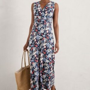 Seasalt Women’s Dress – navy Beach Glass Maxi Dress – Regular – Collaged Sea Mar