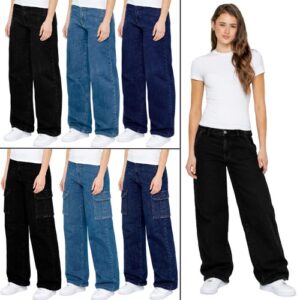 Womens Elasticated Waist Jeans Tummy Control Stretch Ladies Denim Jeggings 8-24