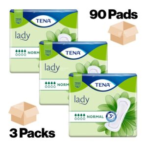 90 Tena Lady NORMAL Incontinence Pads Highly Absorbent Pad for Women 3 x 30 Pack