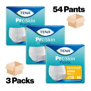 Tena Pants Normal Original Medium Adult Nappies 3 Packs of 18 Incontinence Pants