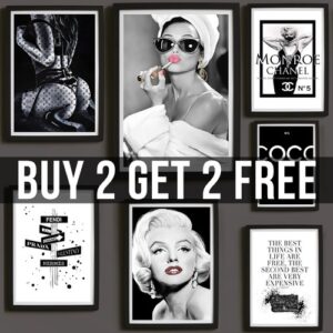 CoCo fashion Shop Woman Designer  Wall Art Poster Print Picture Gift Black White
