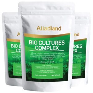 Bio Culture Complex Probiotics 5 Live Bacteria Strain Capsules for Gut Health…